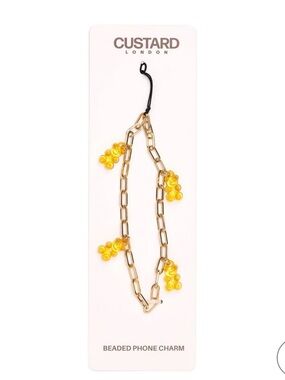 Skinnydip Gold Chain Gummy Bear Phone Wristlet Charm Bracelet Strap New